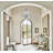 3-Light Indoor Brushed Nickel Lantern Geometric Candelabra Pendant with Clear Beveled Glass Panes-11801328