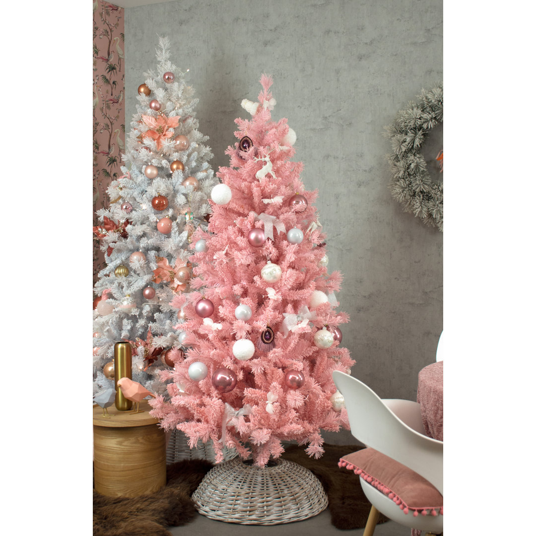 Künstlicher Weihnachtsbaum Rosa mit Ständer