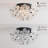Frieda Modern 5-Light 20" Black Clear Glass Flower Flush Mount-1516810763-1426743166-1426743167