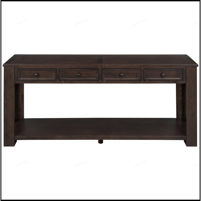 Console polyvalente avec tiroirs et tablette pour une décoration intérieure élégante et un rangement efficace, Espresso