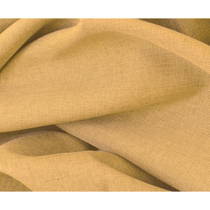 Alsup Classic Solid Semi-Sheer Rod Pocket Single Curtain Panel in Bold Colors & Sizes, 56" W x 63" L, Gold Leaf
