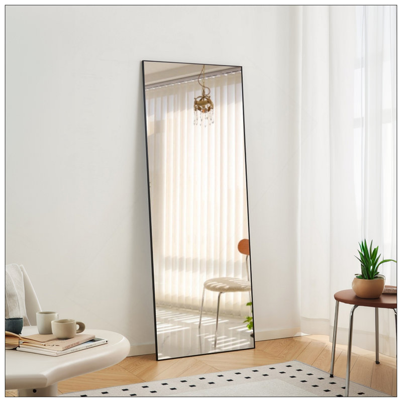 70" X 31" Full Length Mirror Aluminum Alloy Frame, Leaning Or Wall Mounted, High Definition, Shatter-Proof, Ideal For Bedroom, Living Room, Corridor - Modern Home Decor