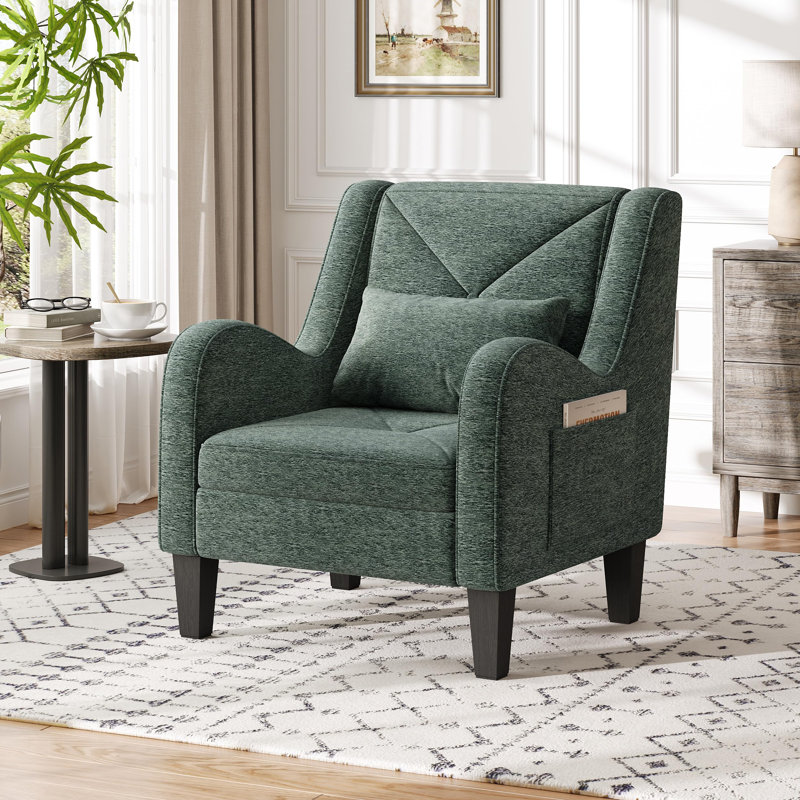 Fauteuil d'appoint Chenille, Vert