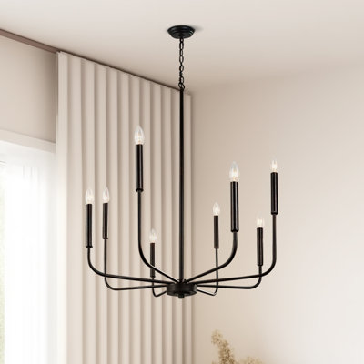 Lustre rustique en fer rustique classique / traditionnel 6/8 Lily-Louise pour chambre à coucher, salon, vestibule, vestibule, couloir, îlot de cuisine