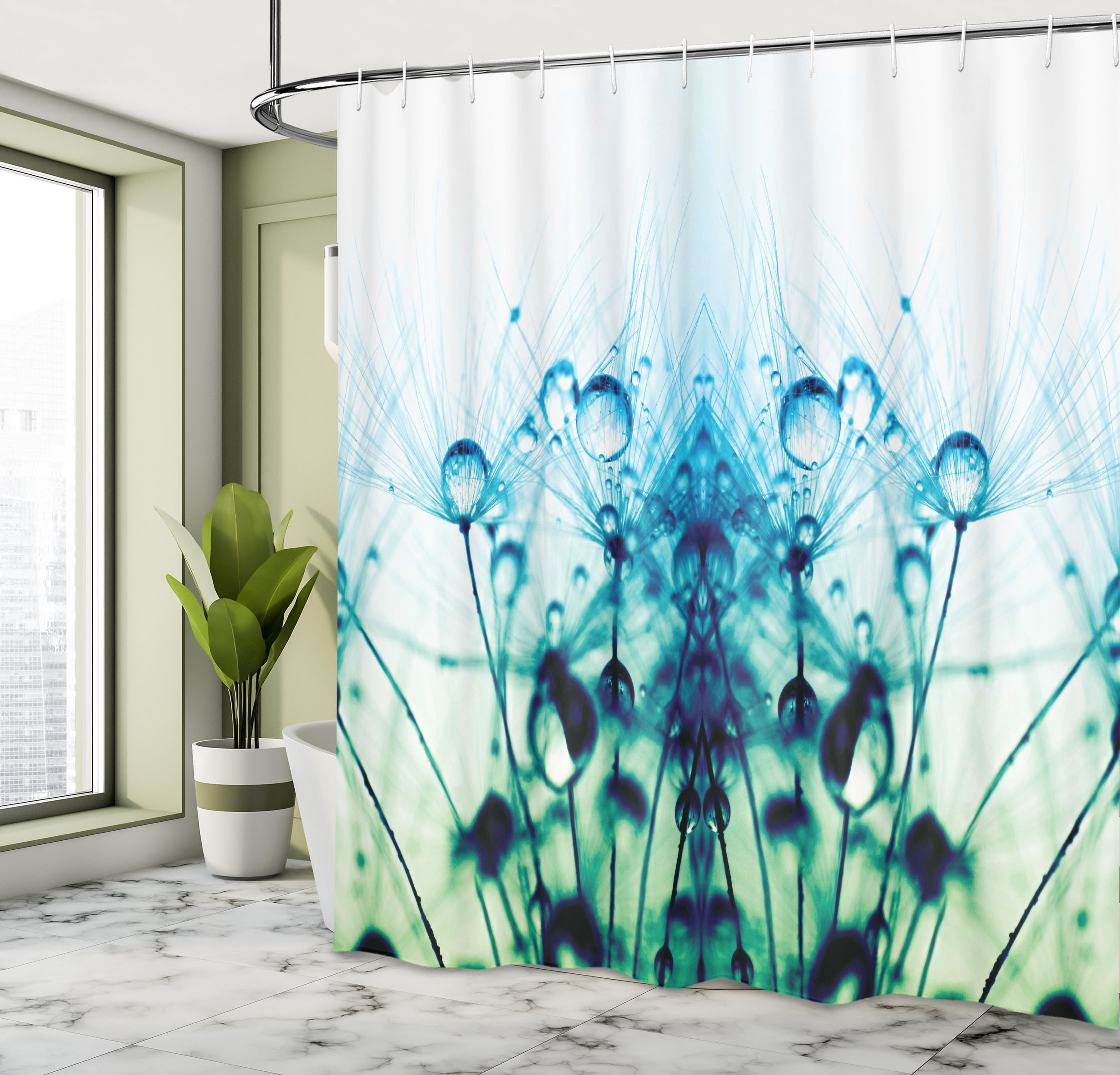 Bless international Mixed Shower Curtain with Hooks Included & Reviews