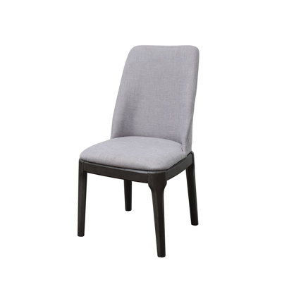 Madan Light Gray Linen & Gray Side Chair (Set Of 2)