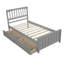 Lit plateforme simple avec deux tiroirs, gris, lit-1854789713
