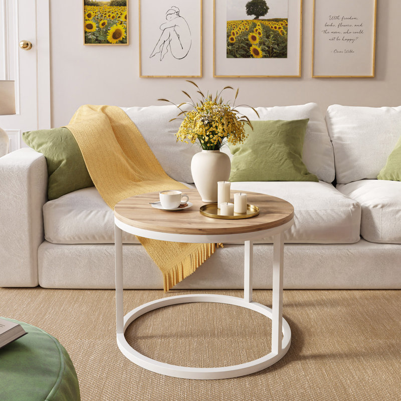 Candance Frame Coffee Table, Wotan Oak, White