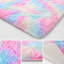 Tapis arc-en-ciel à poils longs et moelleux de 120 x 180 cm pour chambre et salle de jeux pour filles