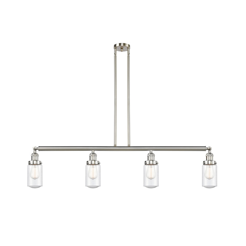 Lemoine 4 - Light Kitchen Island Pendant, Seedy, Polished Nickel, No Bulb Included