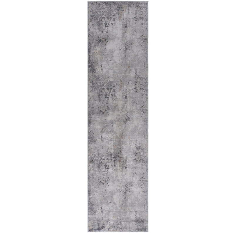Tapis 2 x 8 dans / sable / abstrait, sans perte de poils, tache, améliore le dortoir et le tapis de décor d'étude, pour le vestibule de chambre à coucher