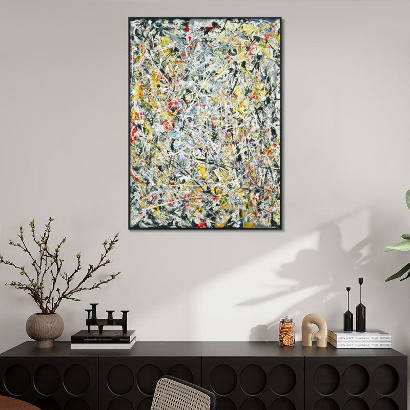 "White Light" par Jackson-Pollock, Cadre noir