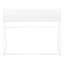 Bureau d'ordinateur contemporain pour bureau à domicile, l 48 po, stratifié blanc, avec tablettes de rangement et bureau à structure solide en métal, métal, stable
