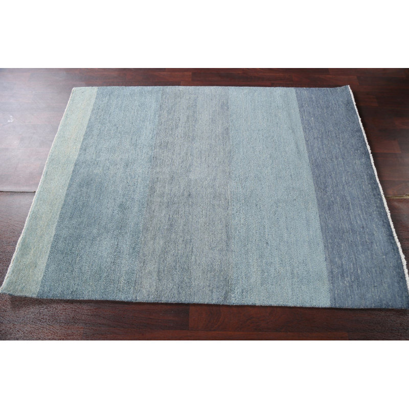 Tapis oriental en laine noué à la main 4 x 5 Stevens Gabbeh Kashkoli Stevensen