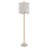 Joel 63.5" Coastal Bohemian Scallop Shade Rattan/Metal LED Floor Lamp with Pull Chain-564814308