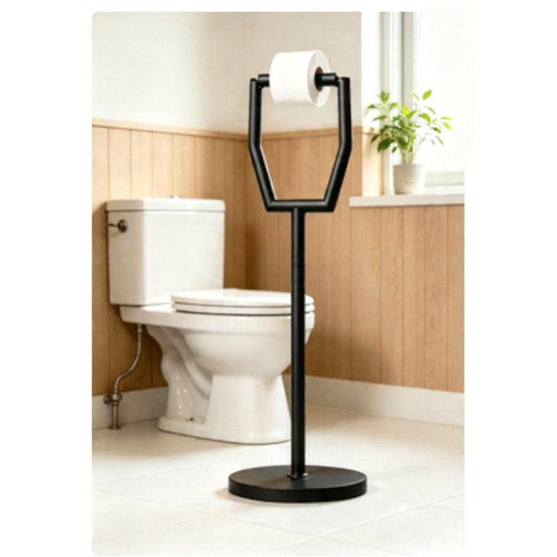 Porte-papier hygiénique sur pied RicheMake (noir)
