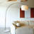 Mason 81 in. Modern Adjustable LED Arched Standing Floor Lamp with Fabric Drum Shade and Weighted Marble Base-62954051