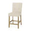  Ensemble de 2 tabourets de comptoir modernes avec dossier capitonné, siège rembourré rembourré, pieds en bois massif, design élégant pour îlot de cuisine, bar ou salle à manger, beige-1196462945