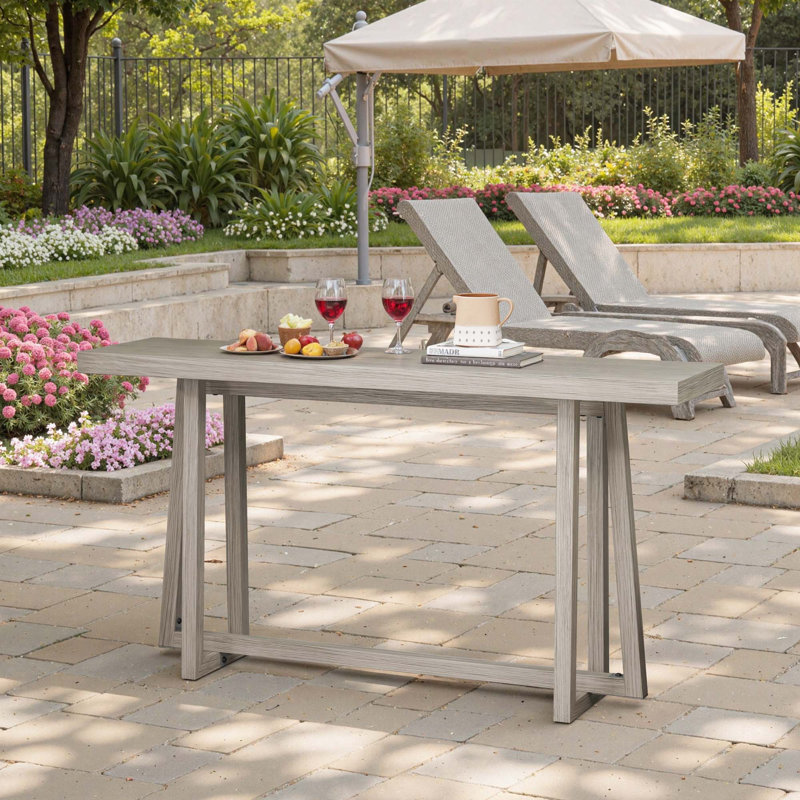 59.84" Rectangular Console Table, Gray