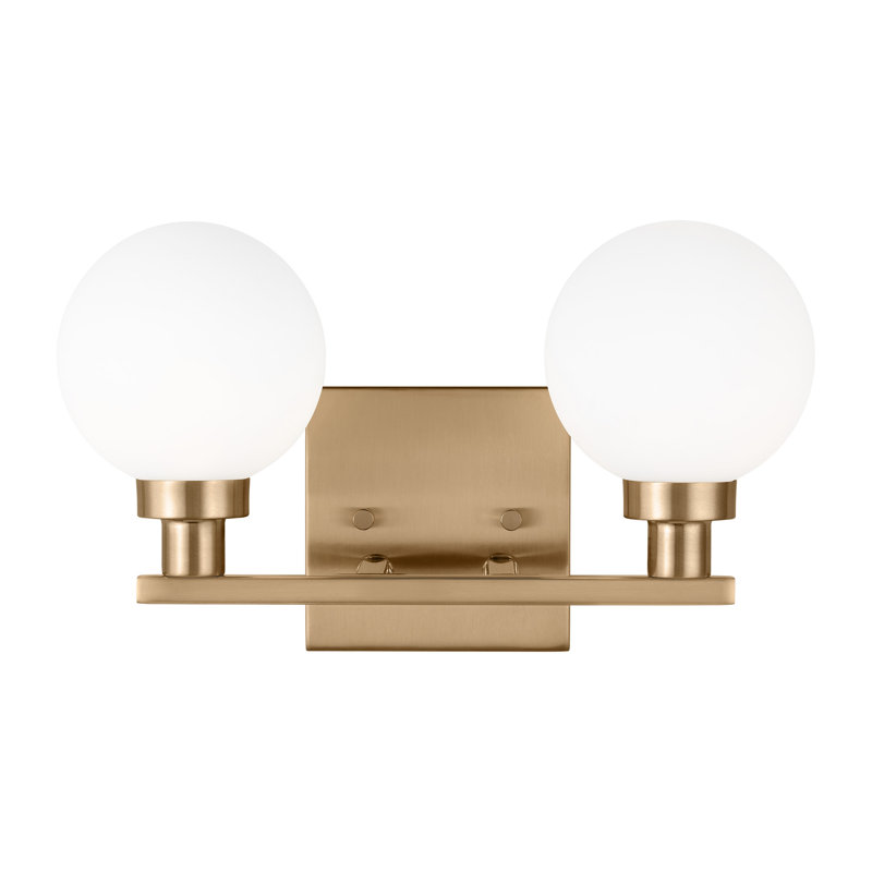 2 - Light Vanity Light, Satin Brass
