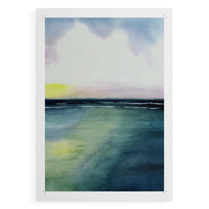 Sherbet Sunset Diptych II - Impression sur toile seulement - NON-CADRE, H 48 po x l 32 po