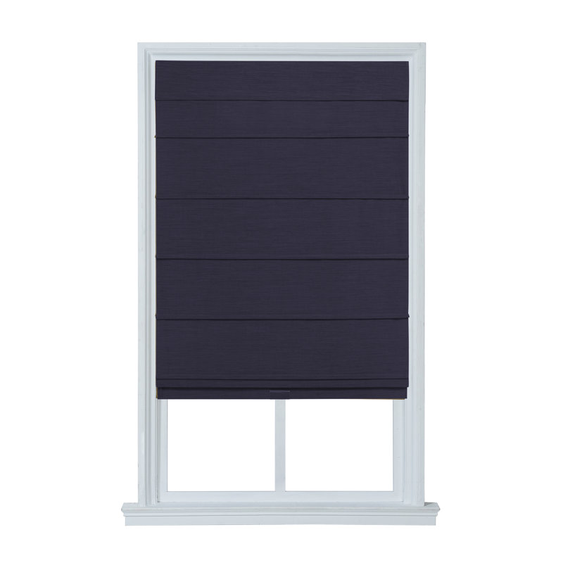 Blackout Roman Shade, Charcoal, 48"W x 64"L