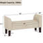 Banc de rangement en bois massif Hannabel-1051783488