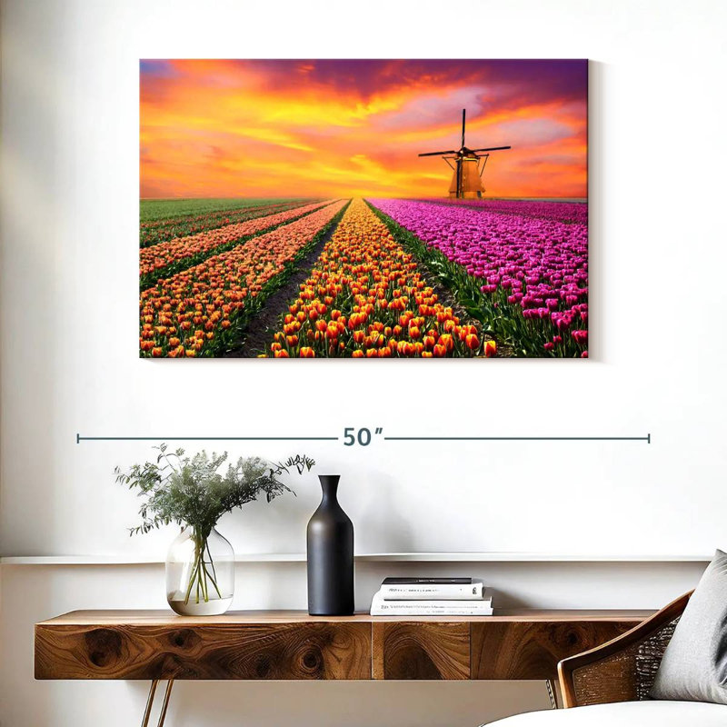 Alvord Sunrise Tulip Flower Field, 26" H x 39" W