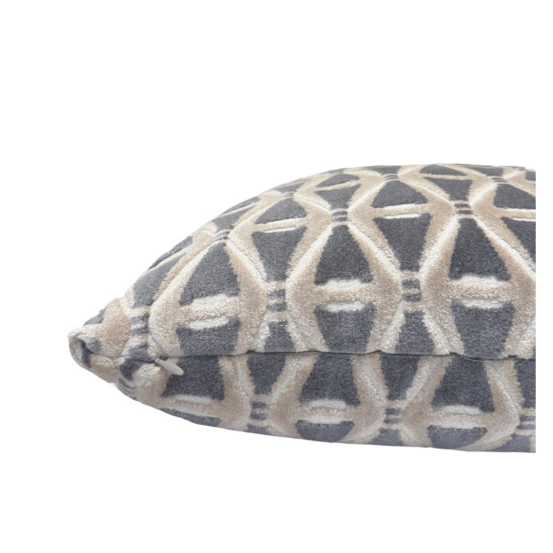 Housse de coussin décoratif en velours Deco, Grey, Carré 20 po