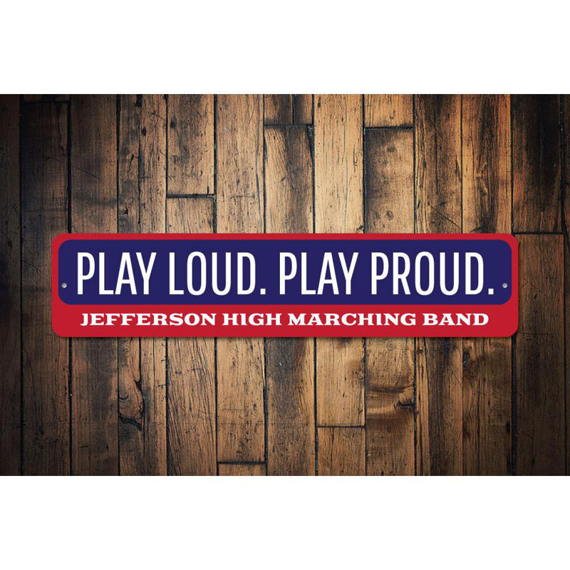 Plaque en aluminium Play Play, H 6 po x l 24 po x P 0,063 po