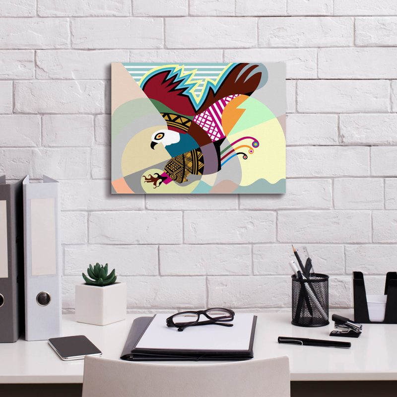 'The Eagle' by Lanre Adefioye, Canvas Wall Art, 12" H x 16" W x 0.75" D