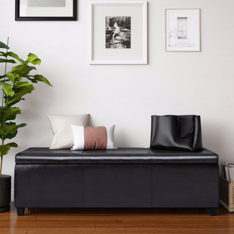 Basic Ottoman (Bench Type), Extra Large Storage  (Bench Type), Brown