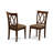5 Piece Dining Room Table Set Includes a Round Dining Table with Pedestal and 4 Linen Fabric Upholstered Chairs, Mahogany-700968730-748710719-700968729