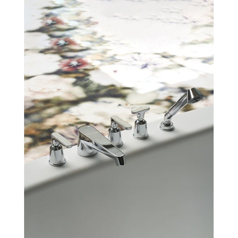 Twenties Widespread Bathroom Faucet, Chrome