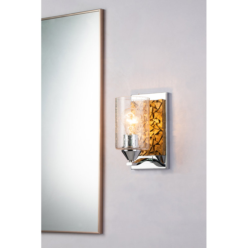 Bocage 1 Light Wall Sconce In Dark Bronze, Silver/Gold
