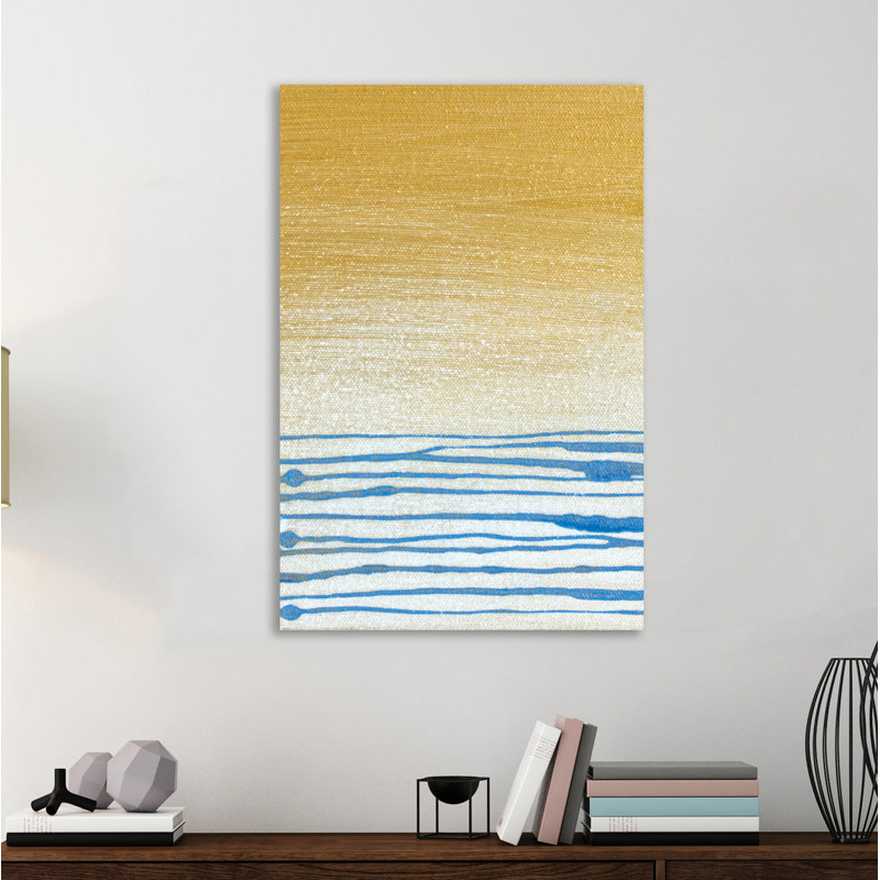 Gold By The Beach by Kent Youngstrom - Wrapped Canvas Painting, 38cm H x 25cm W