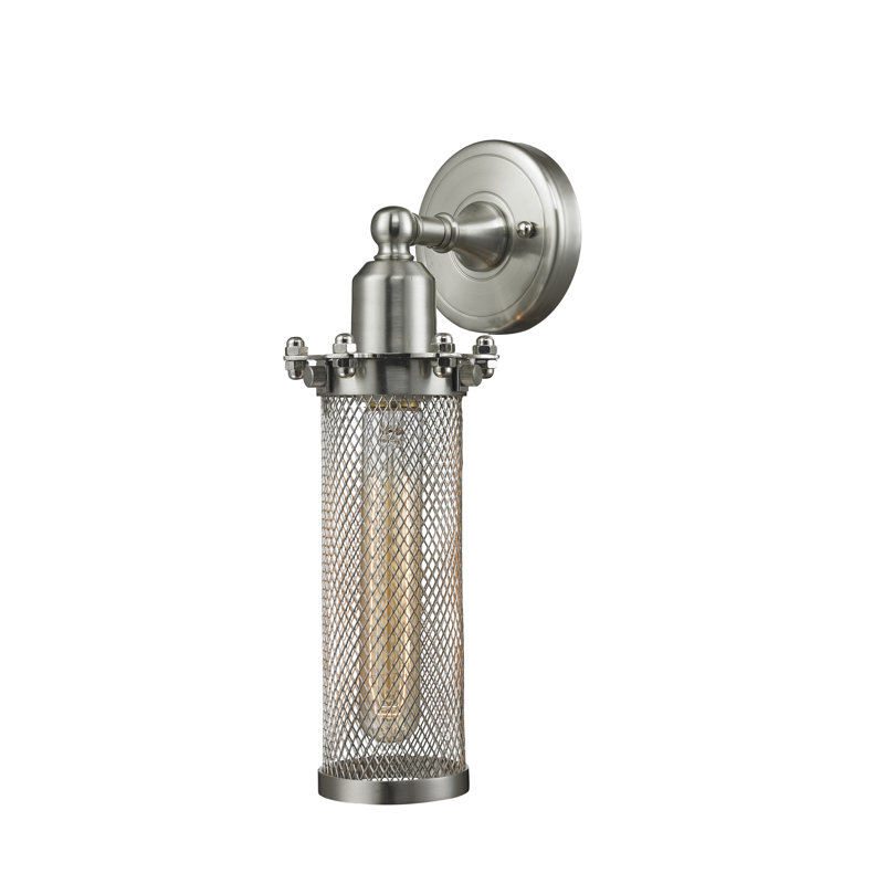 Applique murale à bras 1 lumière Gavyn, Nickel satiné brossé