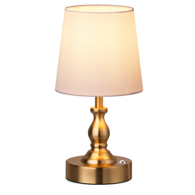 Mini lampe de table à DEL sans fil 10 po, batterie rechargeable, luminosité réglable à 3 niveaux pour le bureau
