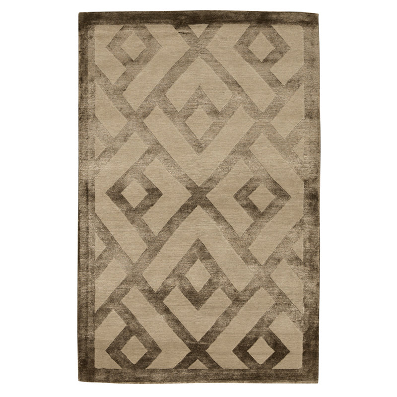 Tapis champagne noué à la main de haute qualité