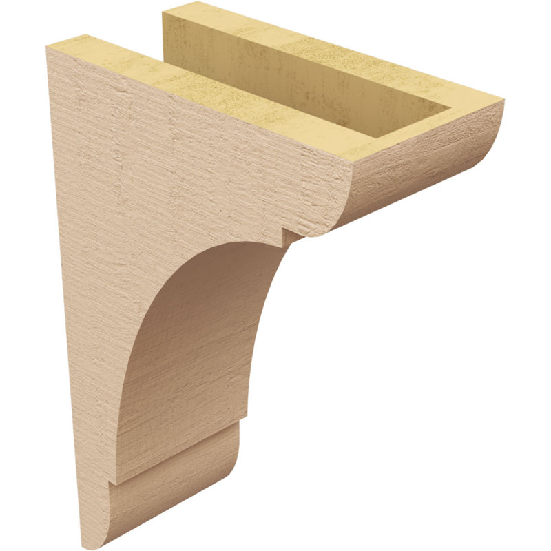 Corbeau en bois de cèdre brut olympique classique l 4 po x P 8 po x H 12 po, H 12 po x l 4 po x P 8 po
