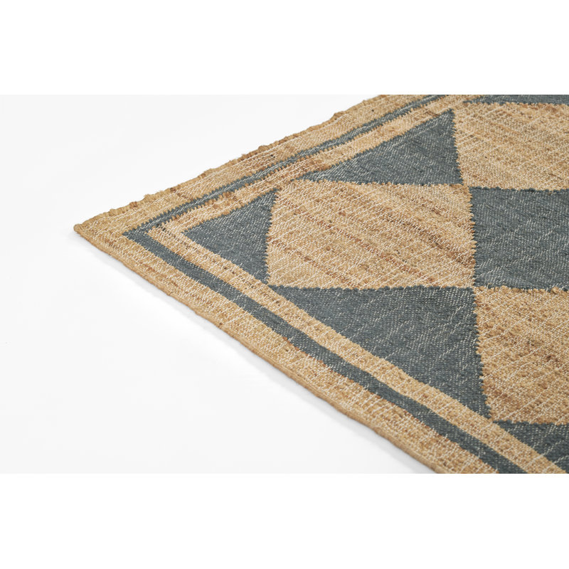 Erin Gates by Momeni Orchard Court Blue Hand Woven Wool and Jute Area Rug, Runner 2'3" X 8'