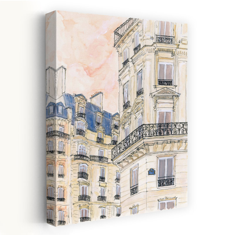 Art contemporain, architecture contemporaine romantique, H 24 po x l 16 po