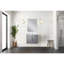 Meuble-lavabo gris foncé l 36 po x P 22 po avec plateau en marbre de Carrare-615414945-615414947