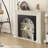White Solid Wood Freestanding Fireplace