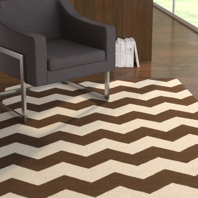 Murguia Wool Chevron Indoor Rug, Rectangle 5' x 8'