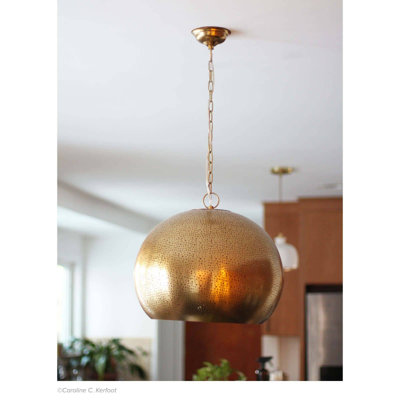 Pierced Metal Sphere Pendant