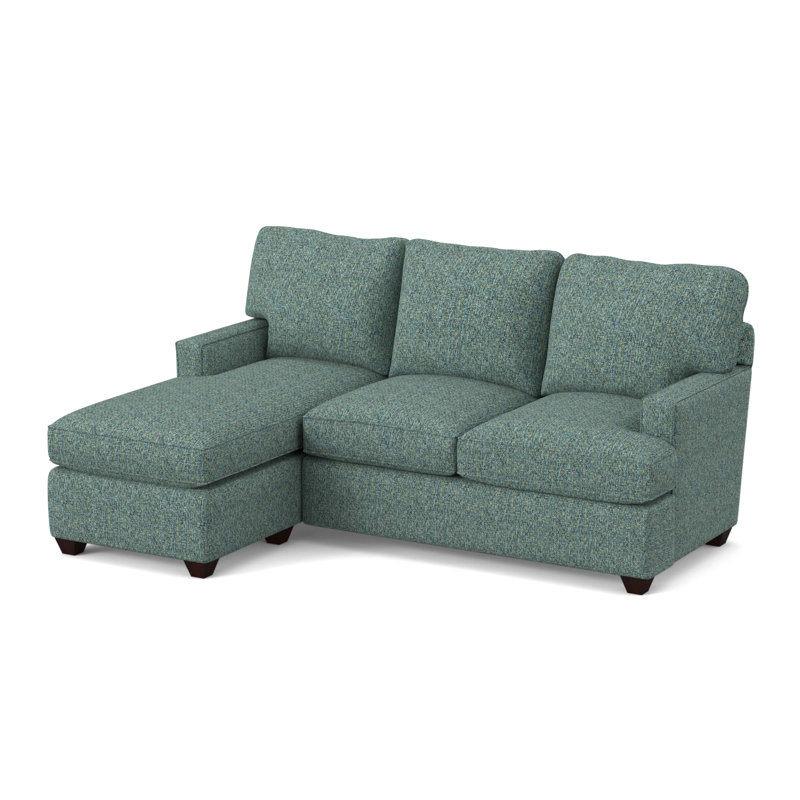 80.5" Wide Reversible Modular Sofa & Chaise with Ottoman, Connelly Peacock