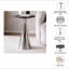 Table d'appoint argentée avec plateau en marbre noir et table d'appoint moderne avec base en métal pour le salon