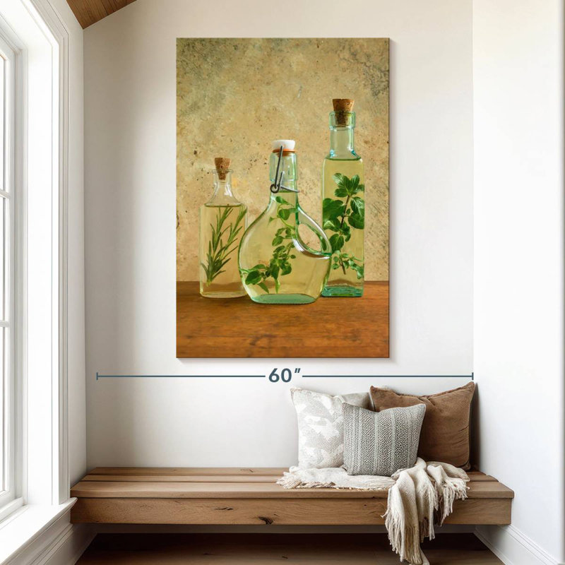 Huile d'olive aux herbes, H 51 po x l 34 po