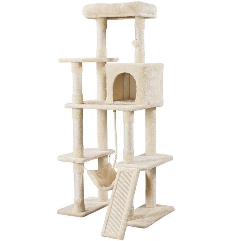 color Large Multi-Purpose Cat Tower, Beige